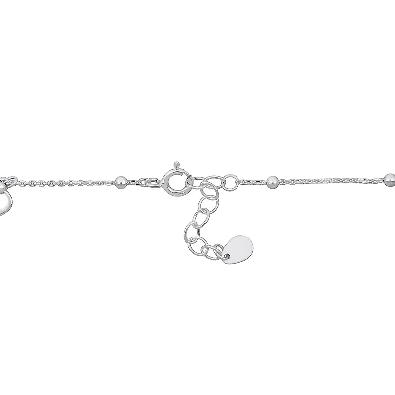 Bracelet de Miabella à breloques Love Forever den argent sterling et émail rouge