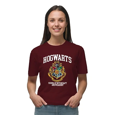 Harry Potter T-shirt à manches courtes pour femme de l'école de Poudlard Tailles: TP-TG