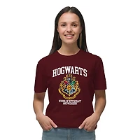 Harry Potter T-shirt à manches courtes pour femme de l'école de Poudlard Tailles: TP-TG