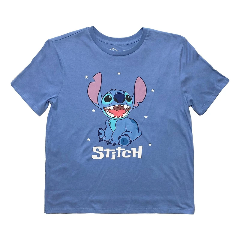 Disney Lilo & Stitch Ladies Stars Short Sleeve T-Shirt