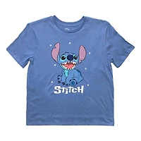 Disney Lilo & Stitch Ladies Stars Short Sleeve T-Shirt