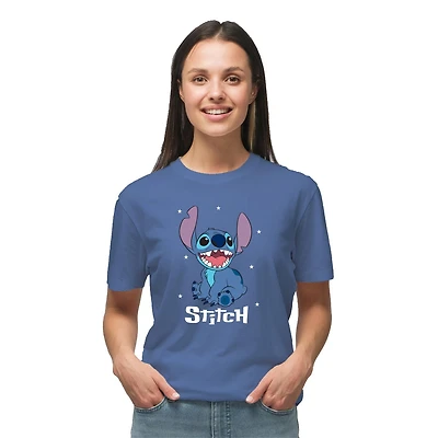 Disney Lilo & Stitch Ladies Stars Short Sleeve T-Shirt