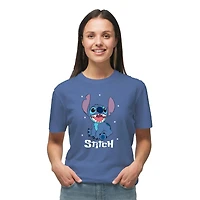 Disney Lilo & Stitch Ladies Stars Short Sleeve T-Shirt