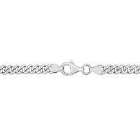 Miabella 1-1/4 Carat T.G.W. Created Blue Sapphire Sterling Silver Curb Link Bracelet