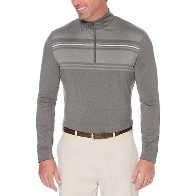 Ben Hogan Performance Manches Longues Heather Print 1/4 Zip