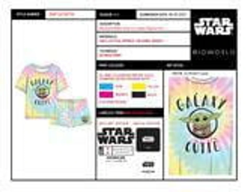 Ensemble de nuit a manches courtes Star Wars Baby Yoda