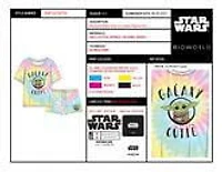 Ensemble de nuit a manches courtes Star Wars Baby Yoda