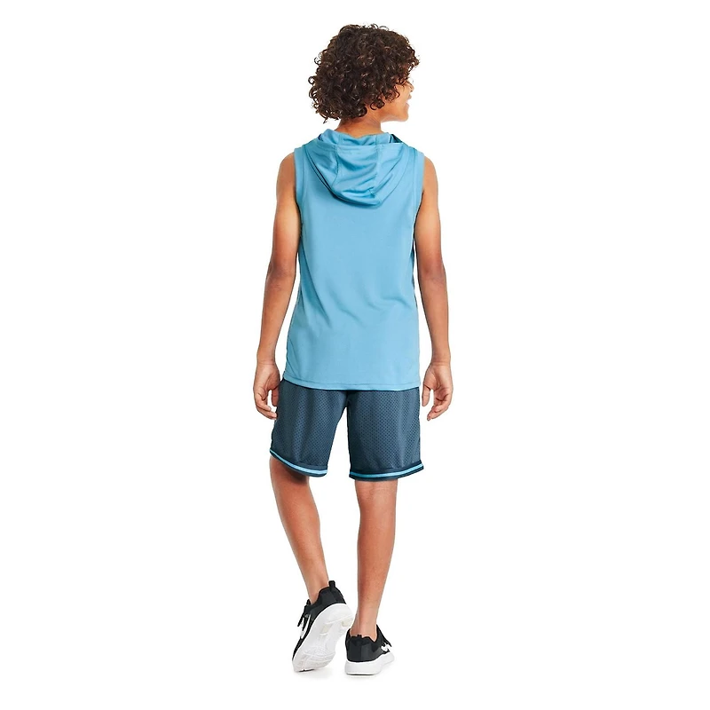 Ensemble 2 pièces avec débardeur à capuchon Athletic Works pour garçons.