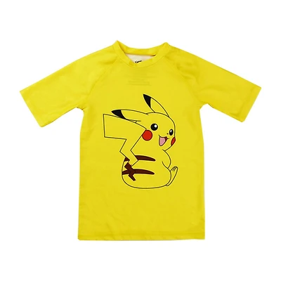 Haut à manches courtes Pokemon Pikachu Raglan pour garçon