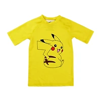 Haut à manches courtes Pokemon Pikachu Raglan pour garçon