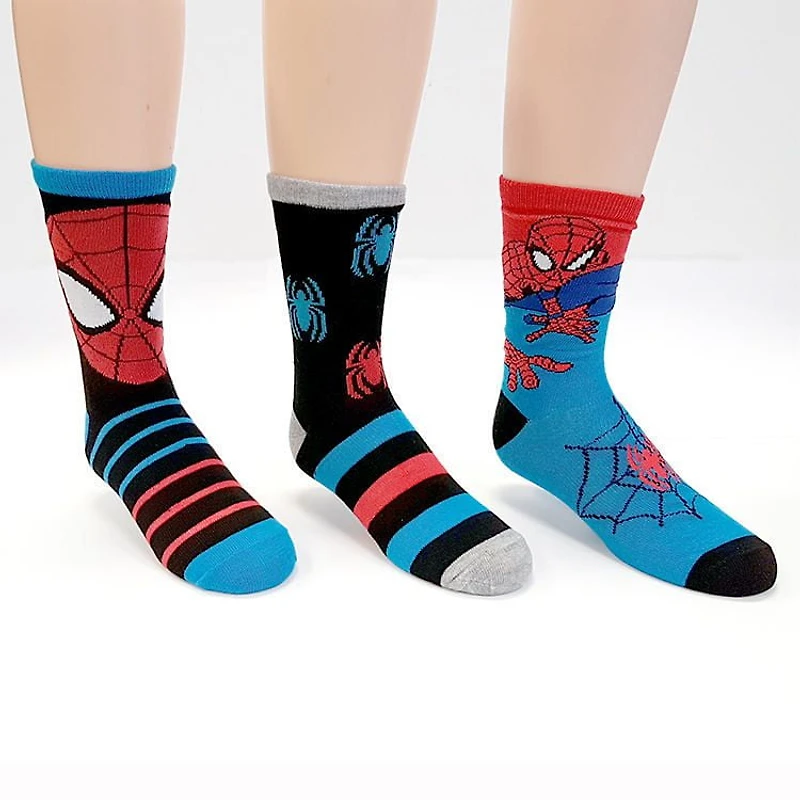 Mi-chaussettes Spiderman pour garçons en paq. de 3