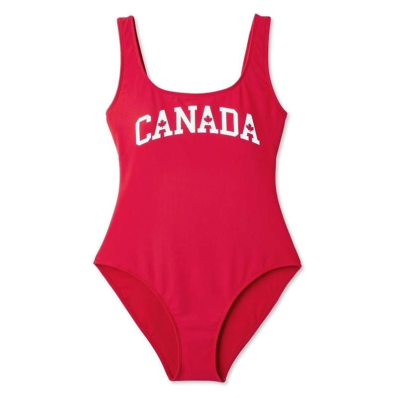George Women's Canada Day One Piece Swimsuit
