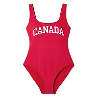George Women's Canada Day One Piece Swimsuit