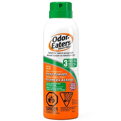 Poudre en aérosol pour les pieds Dévore-Odeur de Blistex Traitement de pied d'athlète. Poudre en spray.
