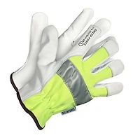 Forcefield Men's Hi-Visibile Goatskin Grain Leather Driver's Gloves<br>*On-Line Exclusive