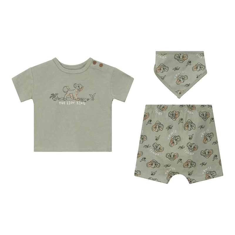 Disney Le Roi Lion Ensemble de Shorts avec Bavoir