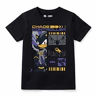 Sonic the Hedgehog x DC Shadow the Hedgehog Batman Chaos Controller Boys Black Graphic T-Shirt -Online Exclusive
