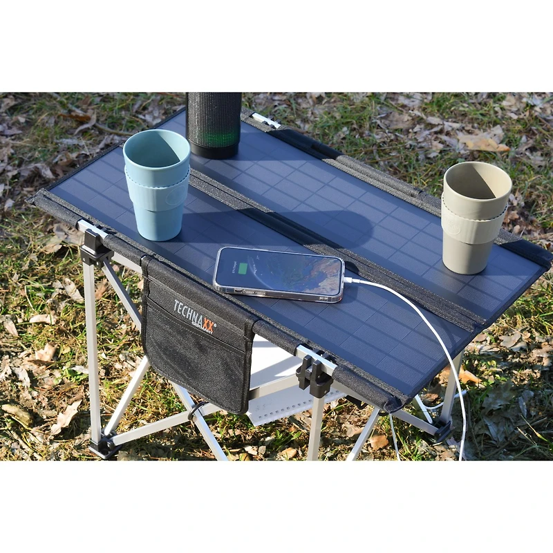 Table de camping solaire pliable Technaxx TX-251 20 watts - Noir