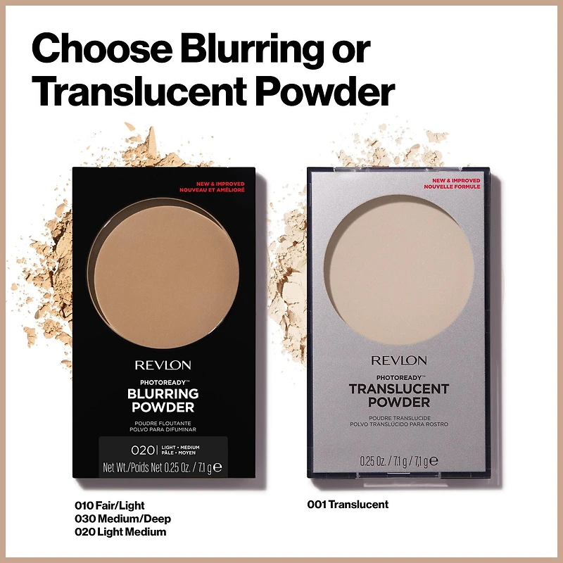 Poudre fixatrice floutante Revlon PhotoReady, longue tenue, couvrance totale, 7,1 g PHOTO PRESSÉE PWD 0,172 lb