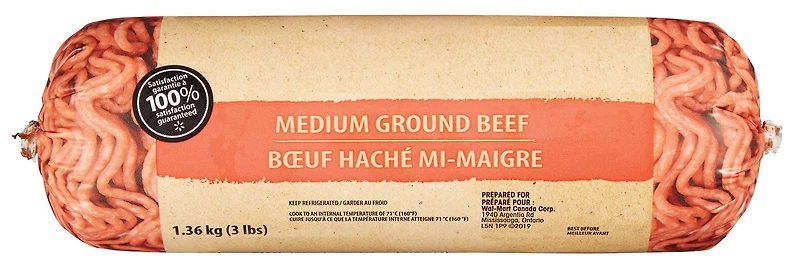 Tube de bœuf haché mi-maigre, Mon marché fraîcheur de la catégorie bœuf Angus AAA 1,36 kg