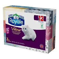 Royale Velour Facial Tissue, 12 Flat Boxes, 88 Tissues per box