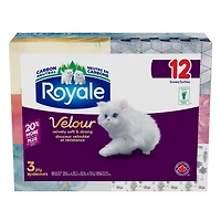Royale Velour Facial Tissue, 12 Flat Boxes, 88 Tissues per box