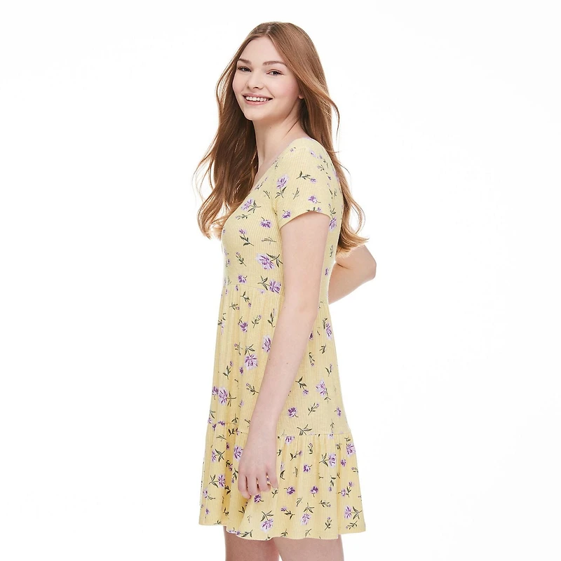 No Boundaries Women's Tiered Babydoll Dress