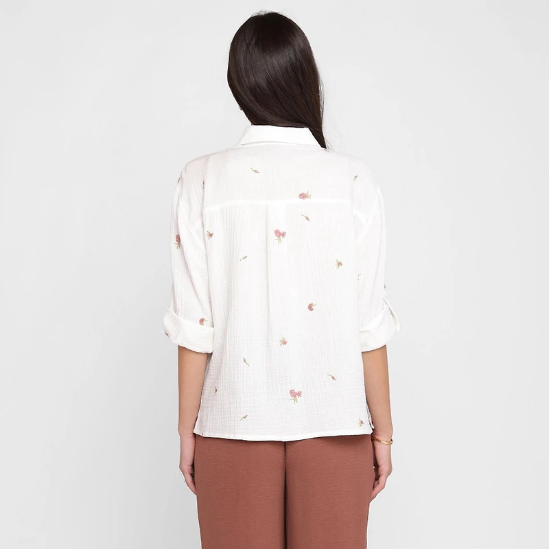 Devoted, Embroidered Top, Sizes XS-XL