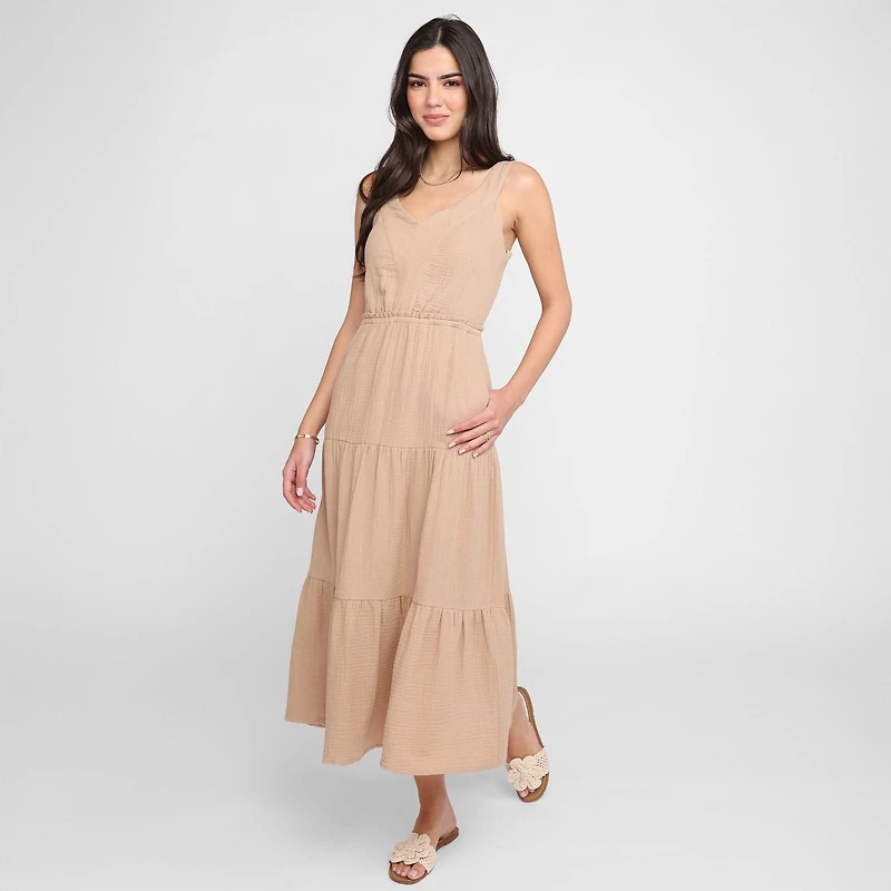 Devoted, Tiered Midi Dress