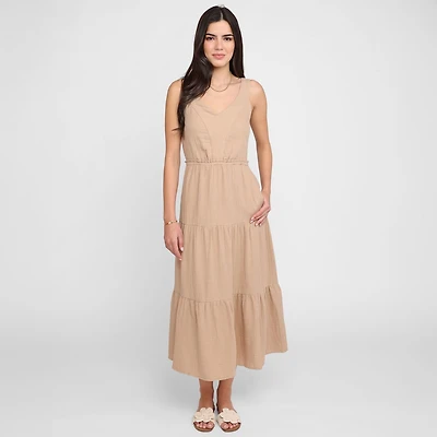 Devoted, Tiered Midi Dress