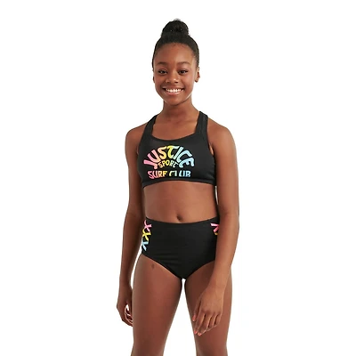 Justice Girls' Lace-Up Bikini 2-Piece Set