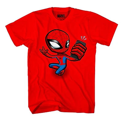 Marvel Spiderman Boys T-shirt Spidey Selfie