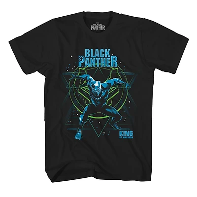 Back Panther The King of BLACK PANTHER Boys short Sleeves Tee.