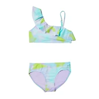 Bikini 2 pièces avec volants asymétriques Justice pour filles
