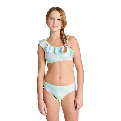 Bikini 2 pièces avec volants asymétriques Justice pour filles