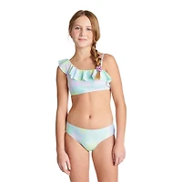 Bikini 2 pièces avec volants asymétriques Justice pour filles