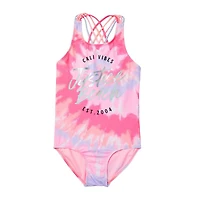 Justice Girls' Strappy-Back Swimsuit 1-Piece