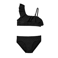 Bikini 2 pièces crocheté avec volants asymétriques Justice pour filles