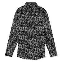George Men's Printed Slim Fit Dress Shirt