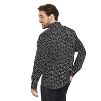 George Men's Printed Slim Fit Dress Shirt