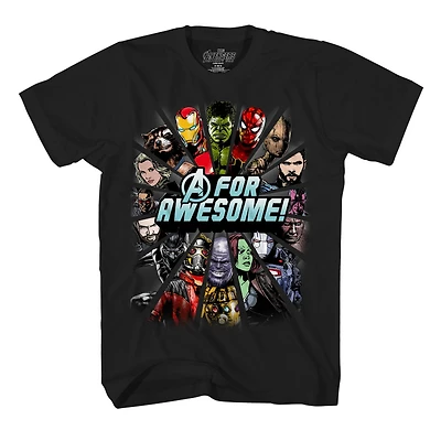 Marvel l'équipe éclaté t-shirt manches courtes pour garçons.