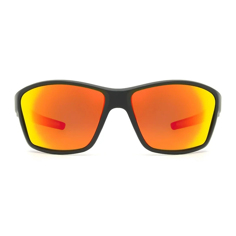 Lunettes de soleil sport enveloppantes Athletic Works noires et rouges