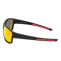 Lunettes de soleil sport enveloppantes Athletic Works noires et rouges
