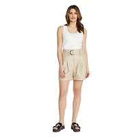 Mexx short à ceinture en faux cuir pour femme