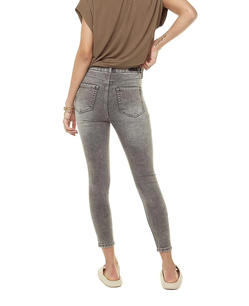 Jeaniologie ™ CROPPED SKINNY JEAN BLUE