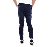 DNM.WORKS™ JACKSON - Jogger Moto Nervuré 5 Poches bleu