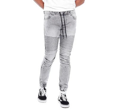 DNM.WORKS™ JACKSON - 5 Pocket Moto Pintuck Jogger GREY