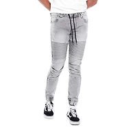 DNM.WORKS™ JACKSON - 5 Pocket Moto Pintuck Jogger GREY