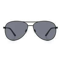 George Mens Matte Black Aviator Sunglasses