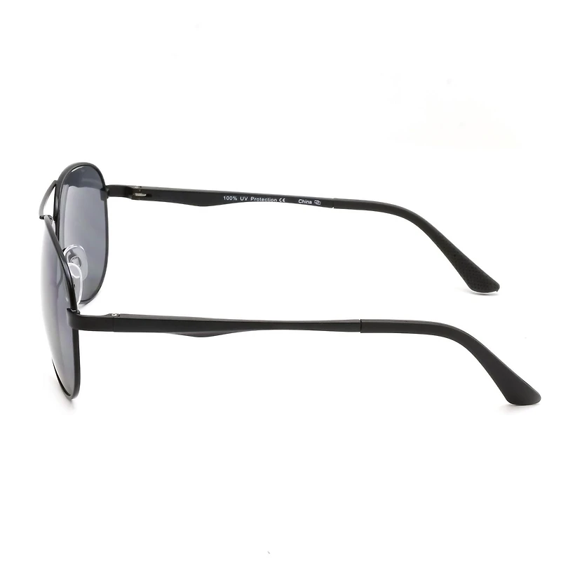 George Mens Matte Black Aviator Sunglasses